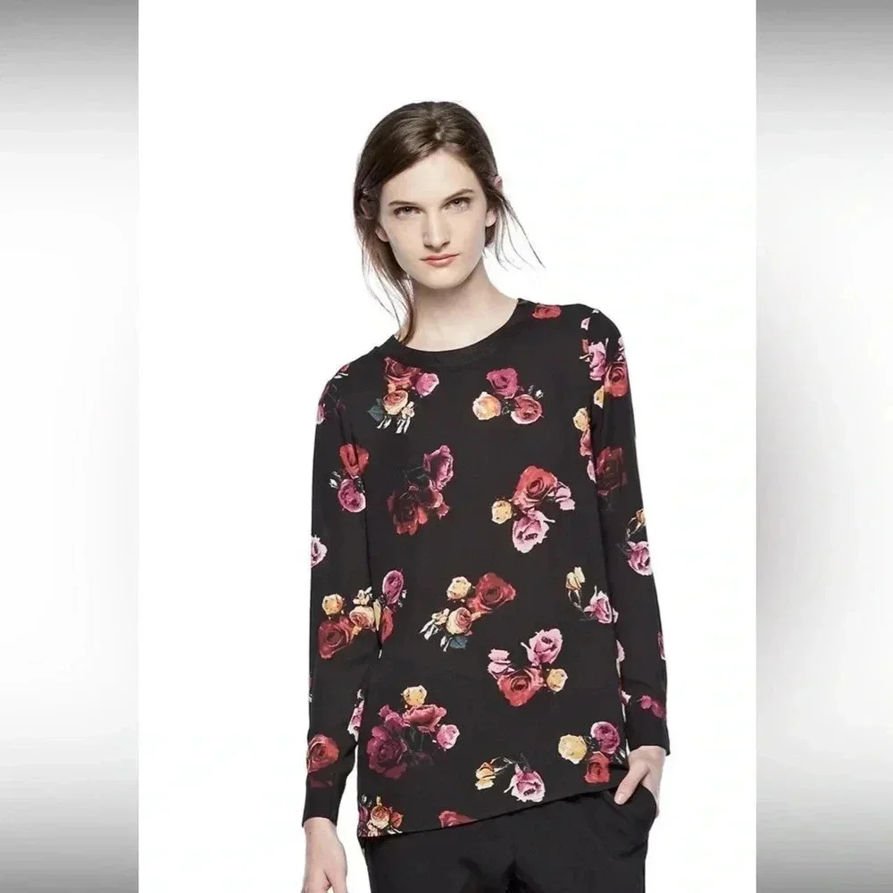 Thakoon for DesigNation Floral High-Low Hem Top‎ XL
